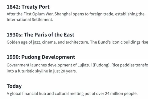 Shanghai: From Fishing Village to Megacity